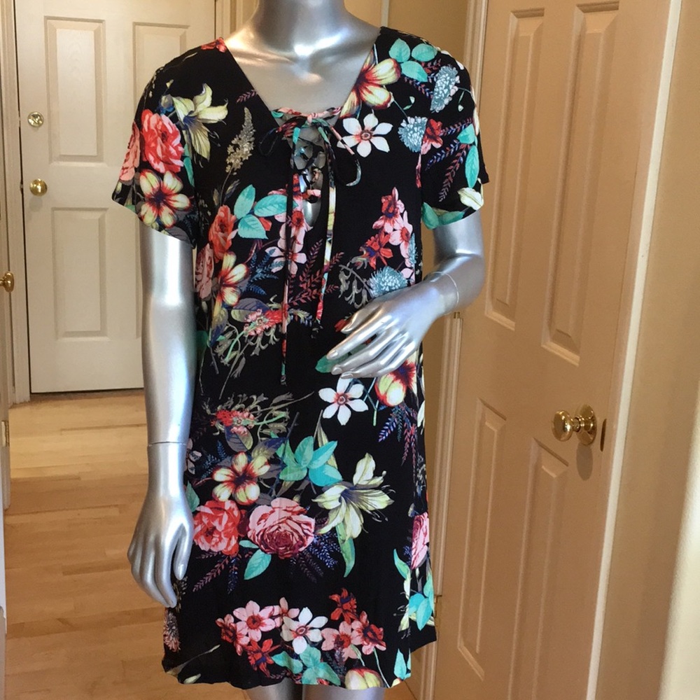Lucy Love floral lace up dress